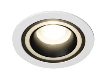 Kanlux Einbaustrahler Deckenleuchte Downlight FELINE DSO B-W weiß schwarz matt doppelter Lichtaustritt