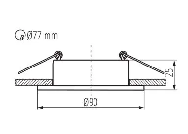 Kanlux Einbaustrahler Deckenleuchte Downlight FELINE DSO B-W weiß schwarz matt doppelter Lichtaustritt