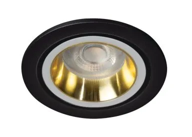 Kanlux Einbaustrahler Deckenleuchte Downlight FELINE DSO G-B schwarz matt gold doppelter Lichtaustritt