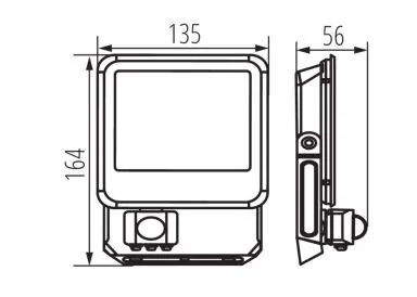 Kanlux LED Außenstrahler Fluter IQ-LED FL 20W-NW SE Bewegungsmelder