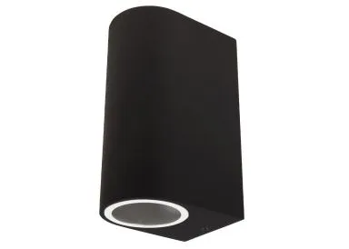 Wandleuchte McShine OVAL-A schwarz IP44 2X GU10 Aluminium Gehäuse