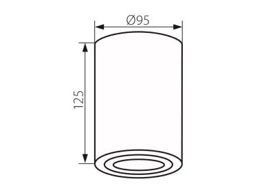 Kanlux Aluminium Aufbaustrahler schwarz matt BORD DLP-50 eine Lichtquelle