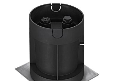 LED Boden-Einbaustrahler GU10 4-eckig schwarz matt schwenkbar für GU10, MR16 oder Module