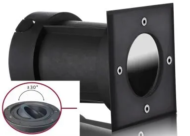 Boden LED Einbaustrahler Set IP67 rund schwenkbar mit Premium GU10 LED Spot Kanlux XLED 5 Watt
