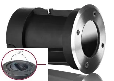 Boden LED Einbaustrahler Set IP67 rund schwenkbar mit Premium GU10 LED Spot Kanlux IQ-LEDEX 3 Watt