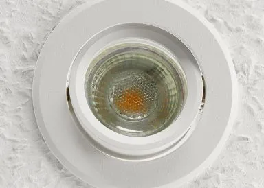 Aluminium Einbaustrahler weiß matt - schwenkbar - Klickverschluss - Chilitec CTE-84R WS