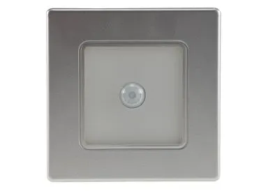 LED Wand-Einbauleuchte EBL 86 PIR 1,8W, 3000k, warmweiß, Rahmen silber Bewegungsmelder