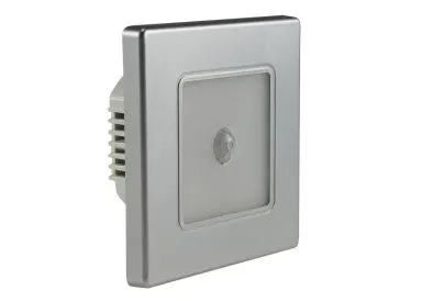 LED Wand-Einbauleuchte EBL 86 PIR 1,8W, 3000k, warmweiß, Rahmen silber Bewegungsmelder