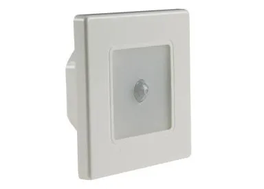 LED Wand-Einbauleuchte EBL 86 PIR 1,8W, 3000k, warmweiß, Rahmen cremeweiß Bewegungsmelder