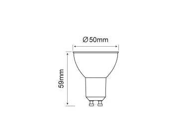 ChiliTec LED Strahler GU10 H35 COB 3000k, 265lm, 230V/3W, warmweiß