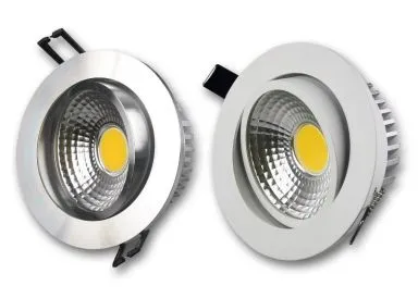 LED Einbauleuchte "COB-7" weiß oder silber 7W 450lm warmweiß