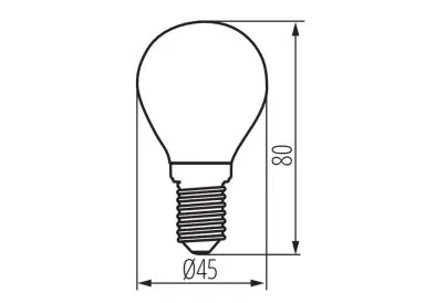 KANLUX Filament LED-Leuchtmittel XLED G45 E14 4,5 Watt