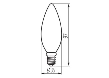 KANLUX Filament LED-Leuchtmittel XLED C35 E14 2,5 Watt