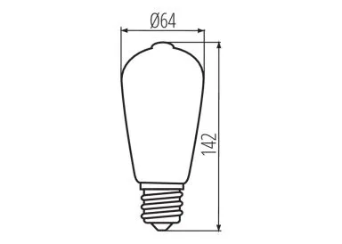 Kanlux Filament LED-Leuchtmittel XLED ST64 7W-WW
