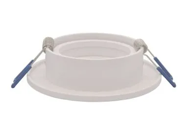 Einbaurahmen aus Aluminium weiß matt rund Klickverschluss geeignet auch für Spanndecken