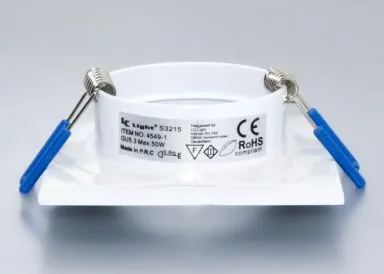 IP44 Aluminium Einbaustrahler weiß eckig Feuchtraum glänzend