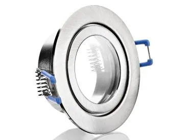 IP44 Aluminium Einbaustrahler eisengebürstet rund Feuchtraum
