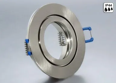 IP44 Aluminium Einbaustrahler eisengebürstet rund Feuchtraum