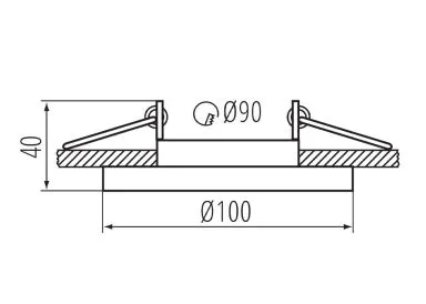 Kanlux Deckenleuchte Einbau-Downlight ARET DTO B/W schwarz weiss