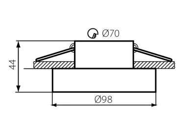 Kanlux Einbaustrahler ELNIS L A Anthrazit Grau Glänzend Aluminium