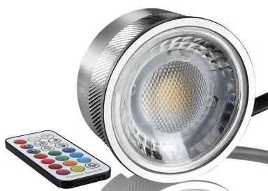 Flat LED Modul 3W RGB + W oder + WW Dimmbar Ultraflach 50mm Aluminium Linsenglas