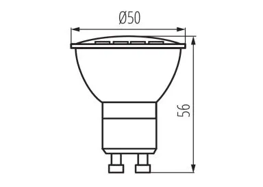 Kanlux TOMIv2 LED GU10 4.9W LED Lampe 120 Grad Milchglas