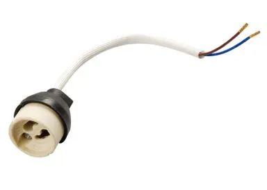 LED / Halogen Fassung GU10 Keramik mit Brandschutzkabel