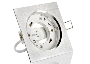 GX53 Einbaurahmen Strahler Aluminium gebürstet eckig