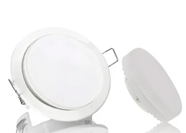 GX53 LED Einbauleuchten Set flach weiss rund mit LED GX53 Markenlampe von LC Light 6w CCT dimmbar