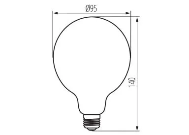 Kanlux LED Leuchtmittel Globe XLED G95 4W-SW Superwarm dekorativ