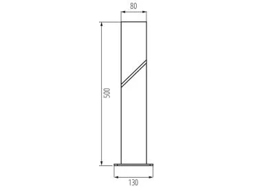 Kanlux Außenleuchte Wegeleuchte für austauschbare Leuchtmittel LAVEN 50 GR