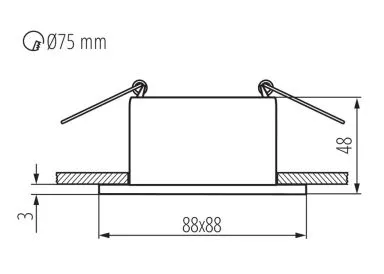 Kanlux Einbau-Downlight GLOZO DSL G/W