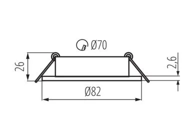 Kanlux Einbaustrahler Deckenleuchte DALLA CT-DTO50-B Klickverschlus