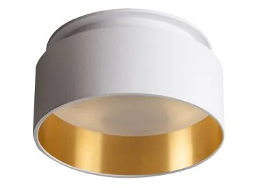 Kanlux Einbaustrahler GOVIK weiss / gold rund zweifacher Lichtaustritt DSO-W/G