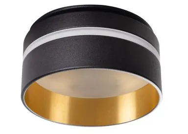 Kanlux Einbaustrahler GOVIK ST schwarz gold rund dreifacher Lichtaustritt DSO-W/G