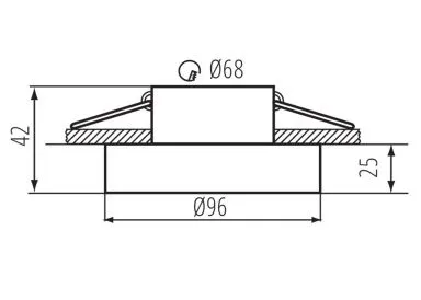 Kanlux Deckenleuchte Einbau Downlight ELICEO DSO B/B schwarz rund