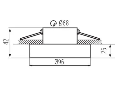 Kanlux Deckenleuchte Einbau Downlight ELICEO ST DSO B/B schwarz rund