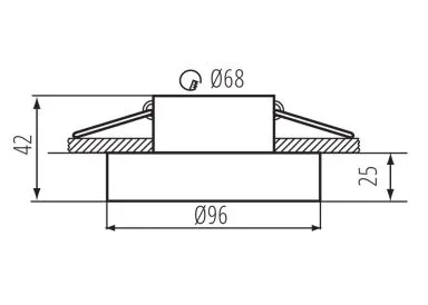 Kanlux Deckenleuchte Einbau Downlight ELICEO DSO W/G weiss gold rund