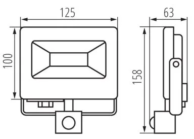 Kanlux ANTEM LED Fluter 20W-NW-SE B SMD Außenstrahler Bewegungsmelder 33206