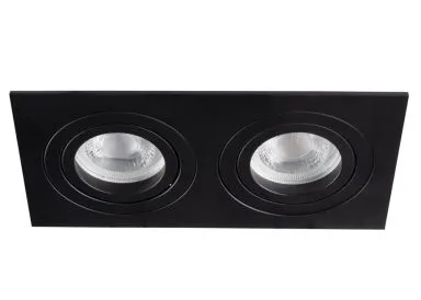 Kanlux Deckenleuchte SEIDY CT-DTL250-B/M Einbau schwenkbar schwarz matt eckig doppel