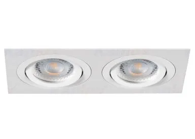 Kanlux Deckenleuchte SEIDY CT-DTL250-W/M Einbau schwenkbar weiß matt eckig doppel