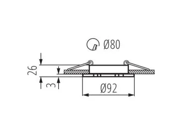 Kanlux Deckenleuchte SEIDY CT-DTO50-W/M Einbau schwenkbar weiß matt