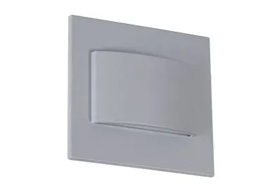 Kanlux LED-Wandeinbauleuchte Treppenleuchte ERINUS grau eckig doppelter Lichtaustritt