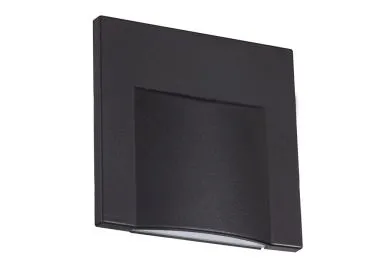 Kanlux LED-Wandeinbauleuchte Treppenleuchte ERINUS schwarz eckig