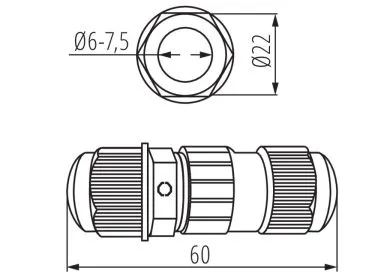 Verbindungsmuffe Kabelverbinder Wasserdicht IP68 IQ-LED FL QC I 3x1MM2