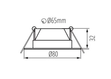 Kanlux Downlight FIZU LED 4,8W Rahmen weiss schwenkbar warmweiss