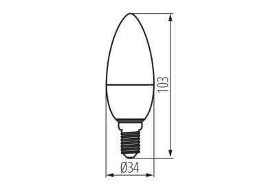 KANLUX LED-Leuchtmittel IQ-LED C35 E14 5,9 Watt Milchglas neutralweiss