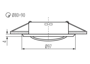 Kanlux Einbau Downlight ARGUS II CT-2115-BR/M altmessing rund