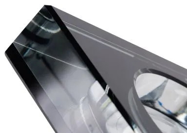 Kanlux Premium Einbaurahmen schwarzes Kristallglas - Eckig - Schnellspannkopf - tief Morta B