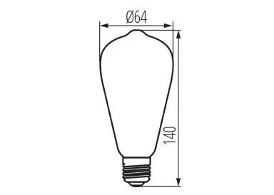 Kanlux LED Leuchtmittel ST64 A 4W-SW Superwarm dekorativ
